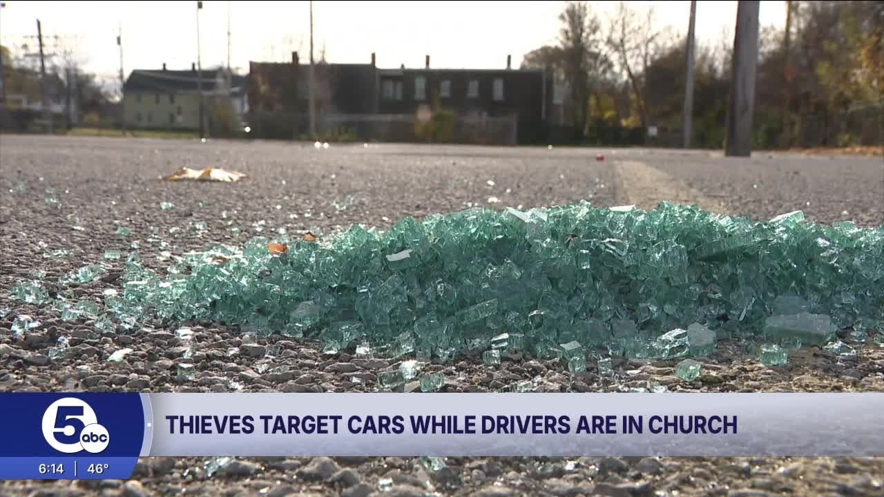 Vehicles broken into during Sunday church service