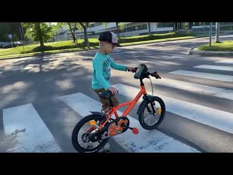 Правила дорожного движения для детей. Как переходить дорогу с велосипедом