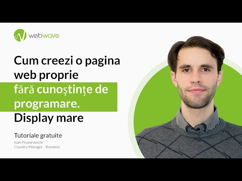 Cum creezi o pagina web proprie fără cunoștințe de programare. Display mare [TUTORIAL]