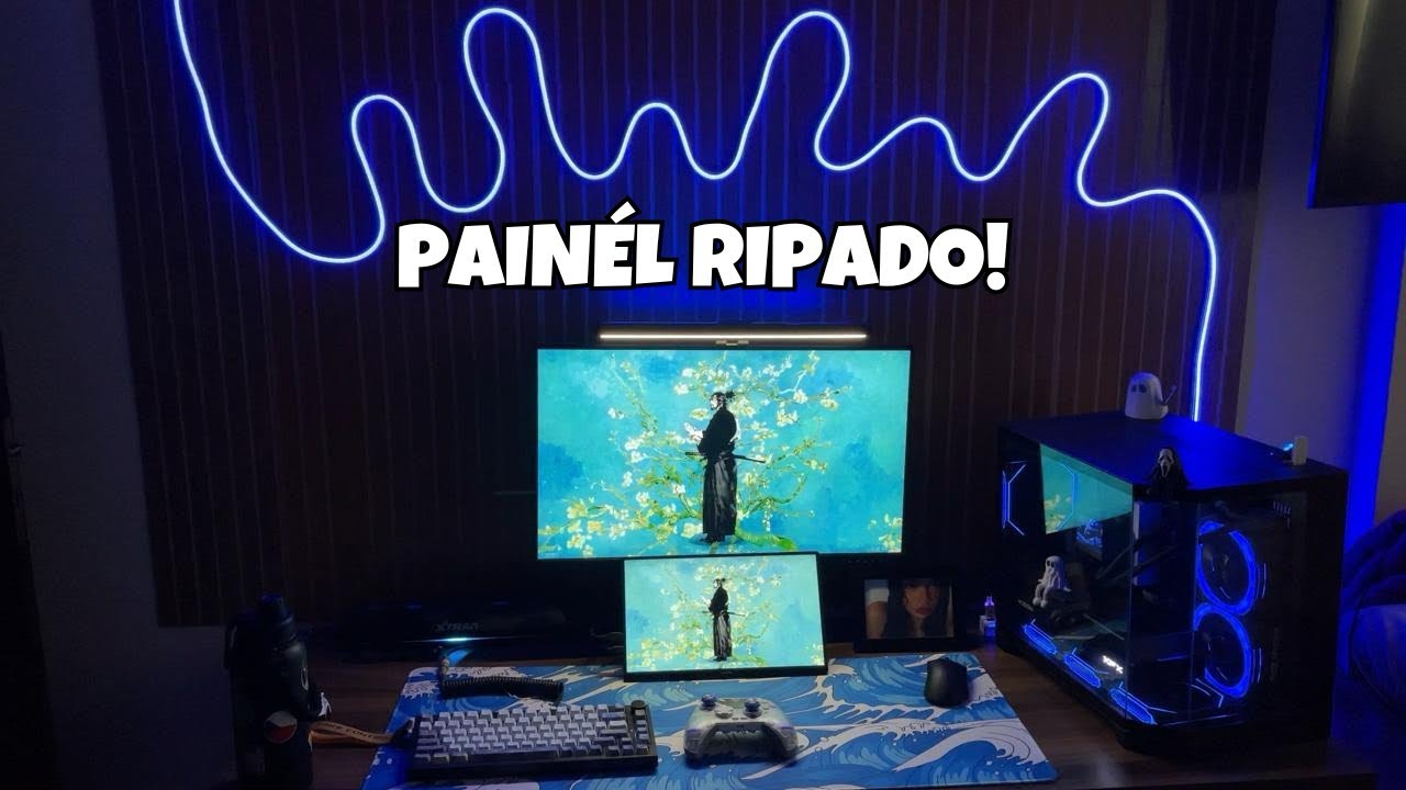 I installed slat wall panels in my gaming setup! - YouTube