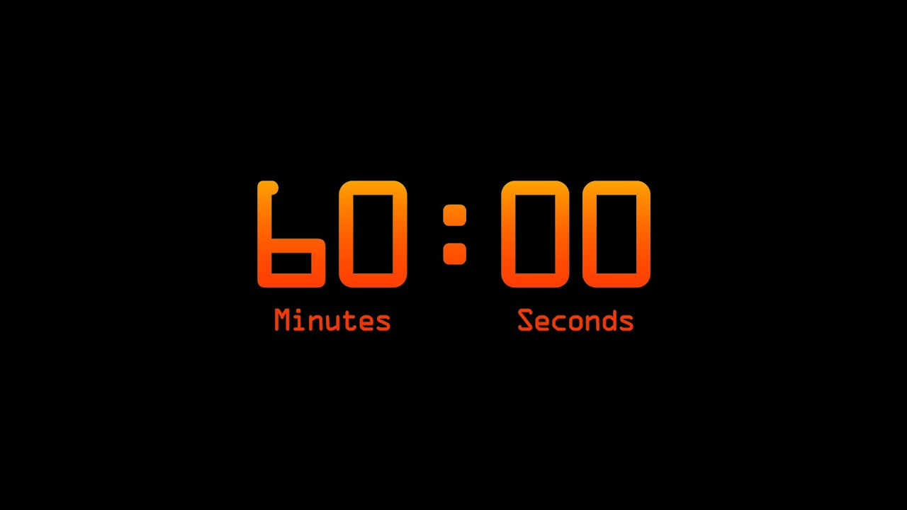 60 Minute Countdown Timer with Alarm and Chapters - Retro Digital ...