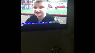 Me at the field house foundation soccer night (I was on WHIZ News)