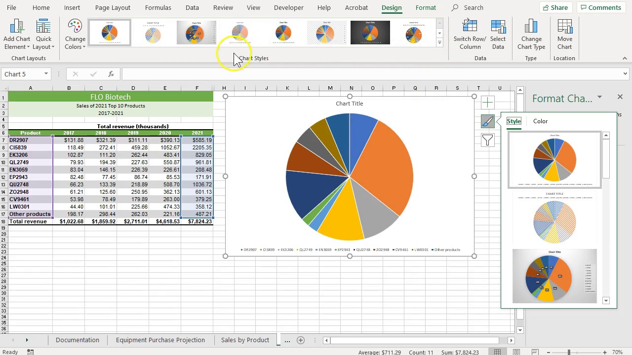 how to create pie chart in excel from survey