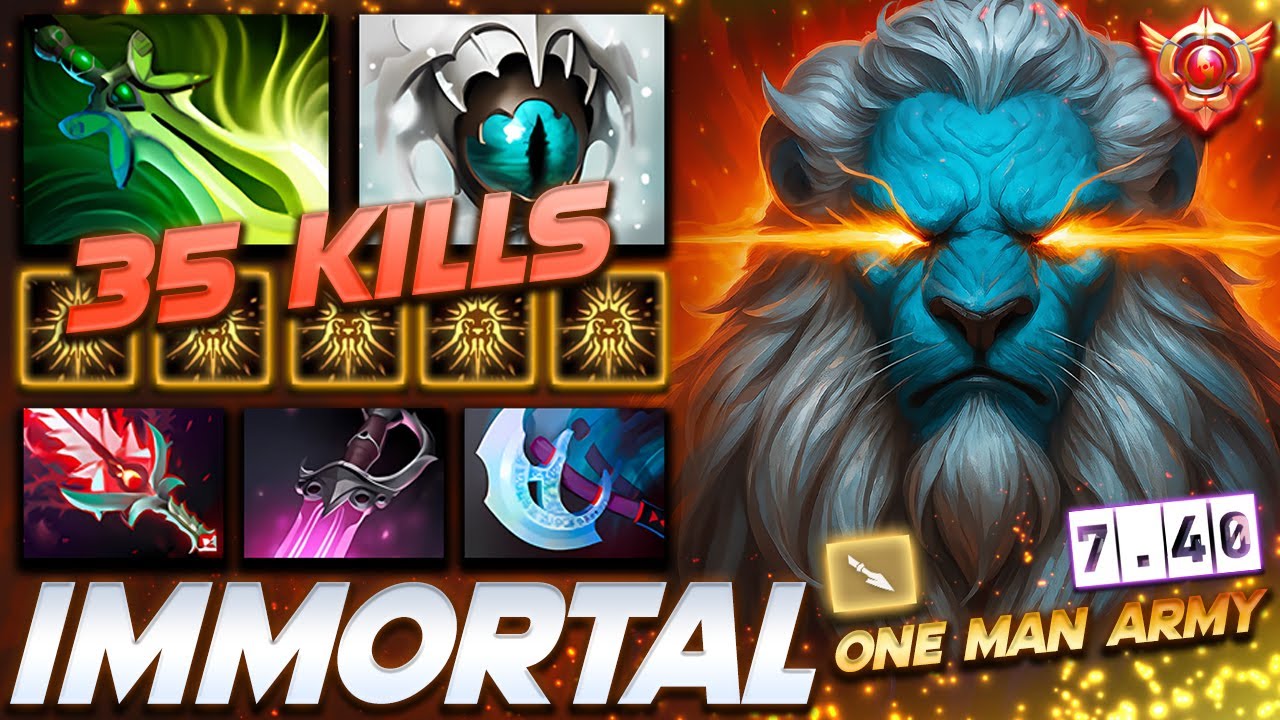 Phantom Lancer One Man Army 35 KILLS - Dota 2 Pro Gameplay [Watch & Learn]