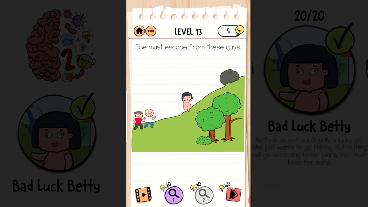 Brain Test 2 Level 13 Bad Luck Betty YouTube