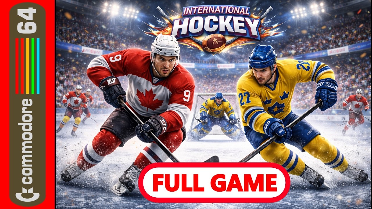 🔴International Hockey – Legendary Hockey Game on Commodore 64 | Retro C64 Gameplay