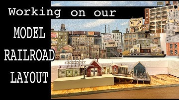 Working on our model railroad layout !