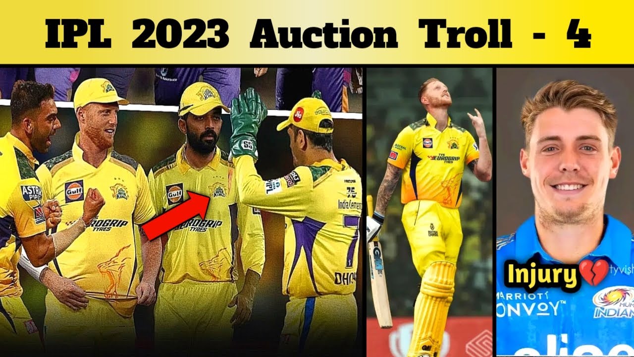 IPL 2023 Auction Meme Review Part 4 | CSK, RCB, MI Squad Troll | Cameron Green injury?