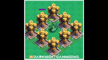 Deadly Crusher Base Vs All Dark Elixir Troops😈 || Clash Of Clans #COC #DNG #Shorts