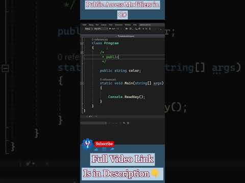 Public Access Modifier in C#