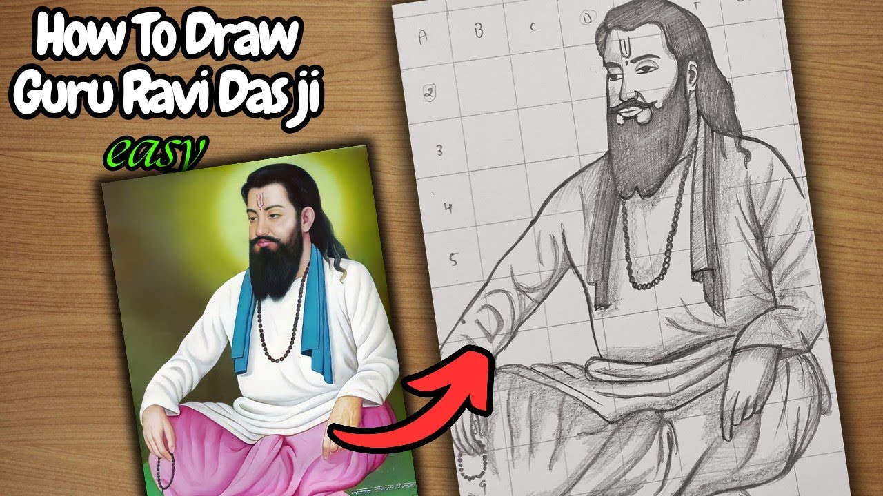 How to Draw Guru Ravidas Ji Step by Step easy  ❤️ | Drawing Guru Ravidas ji | Ravidas ji ki Drawing 