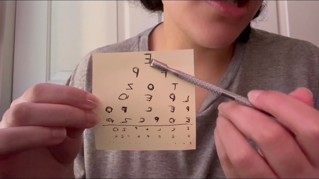 asmr pov you couldn’t go to an actual eye exam