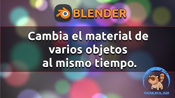 Asignar un material a varios objetos al mismo tiempo con Blender