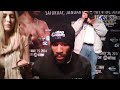 Lamont Peterson and Dierry Jean talk to the media before their world championship showdown.
