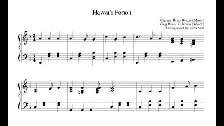 Hawai'i Pono'i (Hawaii State Anthem) - Piano Solo | Sheet Music