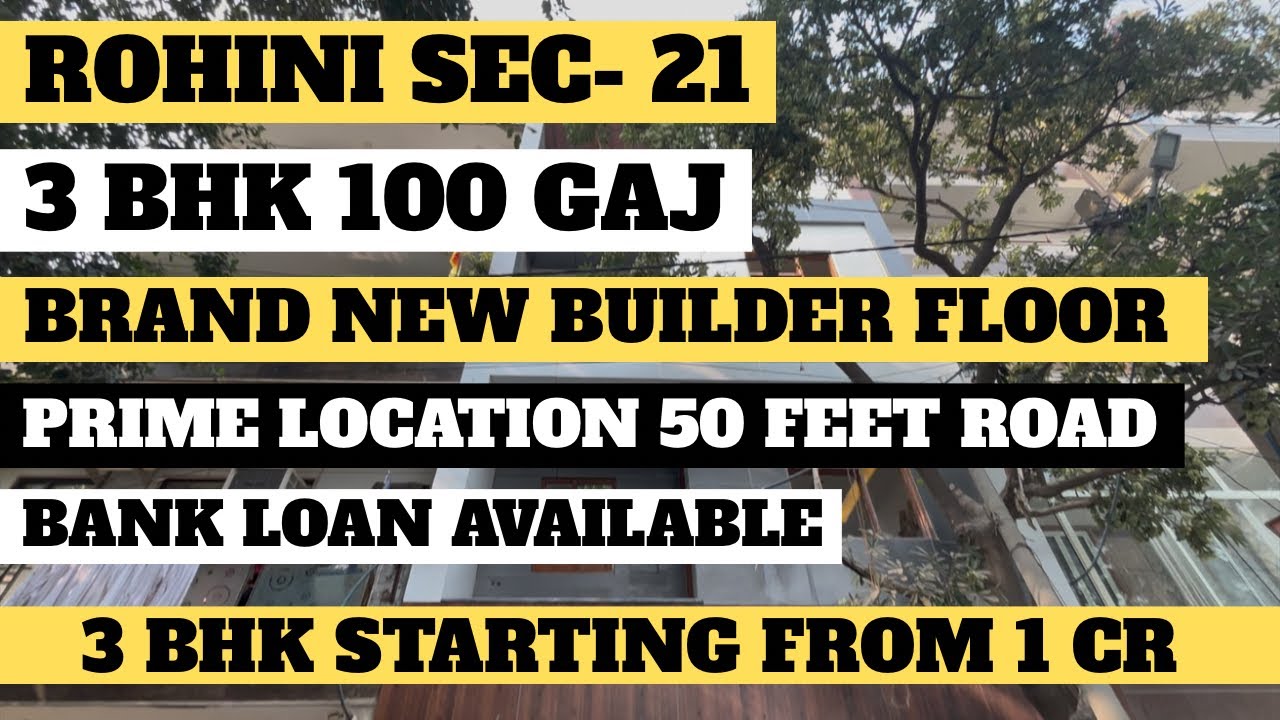 3 BHK Premium Floor in Rohini Sector 21 | 50 Feet Road | prime location best rates | Builder Floor 