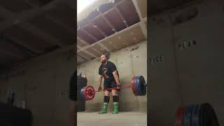Beltless Deadlifts 375lbs x 2 sets x 5 reps [170kg]