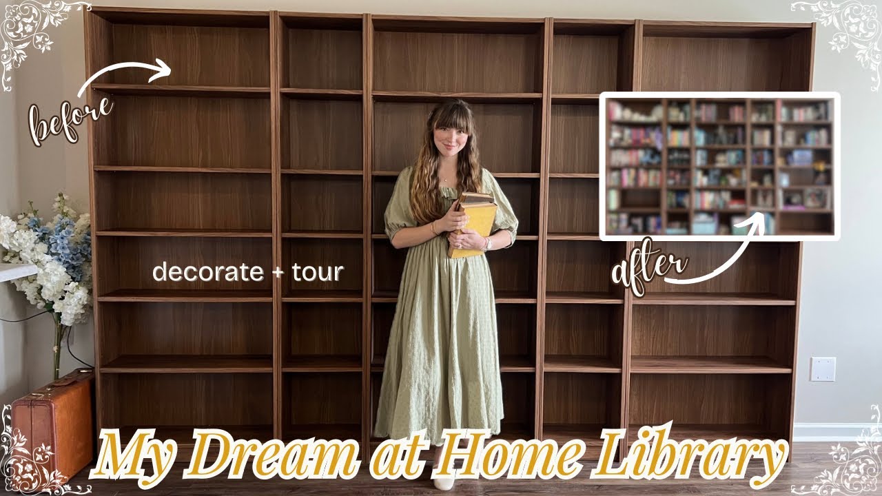 building my dream at home library! ✨decorate & tour✨
