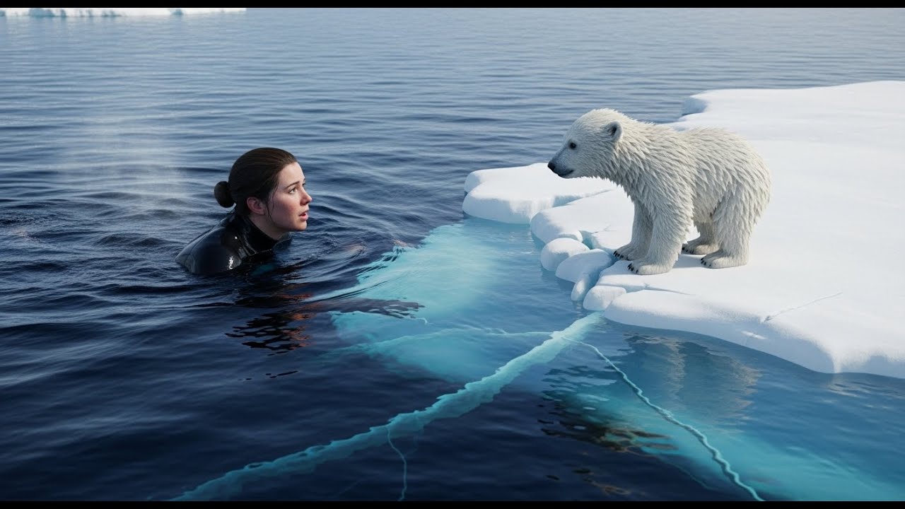 POLAR BEAR CUB TRAPPED ON BREAKING ICE—WILL ANYONE REACH IT BEFORE IT FALLS