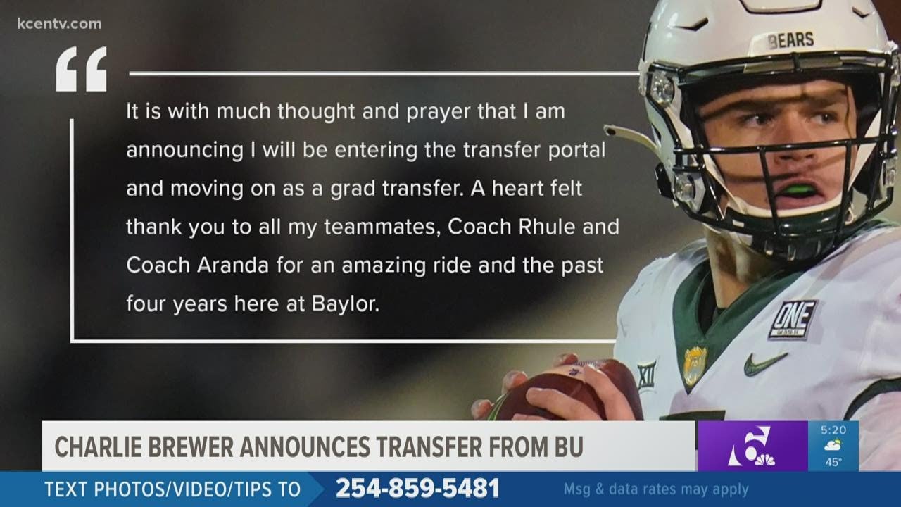 Charlie Brewer announces he will not return to Baylor 