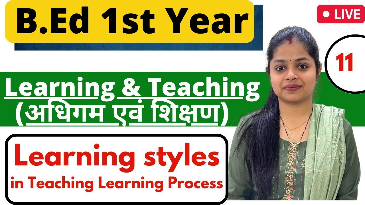 Learning Style in Teaching Learning Process | Learning And Teaching ...