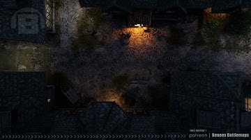 Modular Village Streets 3 (Horror Version) | Battlemap Demo | Beneos Animated Table Top RPG Videos