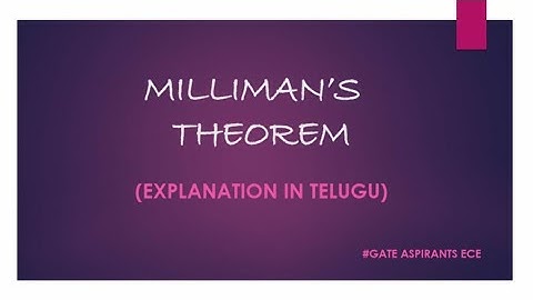 Network Theory - Lec 21. Millimans Theorem