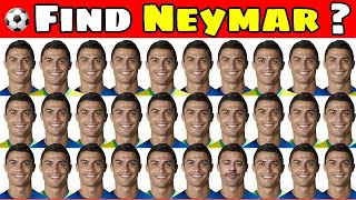 IQ Quiz ~ Find Neymar jr ? Football Quiz ⚽ Guess the player ? Find Ronaldo ? Messi ?