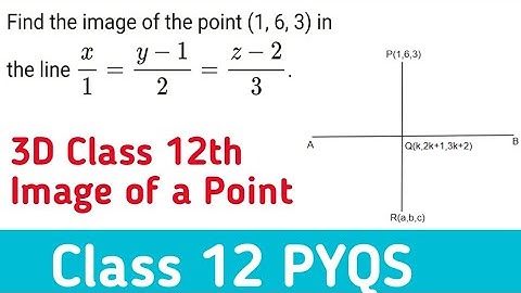 Find the image of the point (1 6 3) in the line (x)/(1)=(y-1)/(2)=(z-2)/(3). #class12thmaths