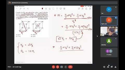 PARISHRAM22 | REVISION BY PROBLEM SOLVING | JEE Advanced & Main | CHEM | SESSION 1 | SOLID STATE