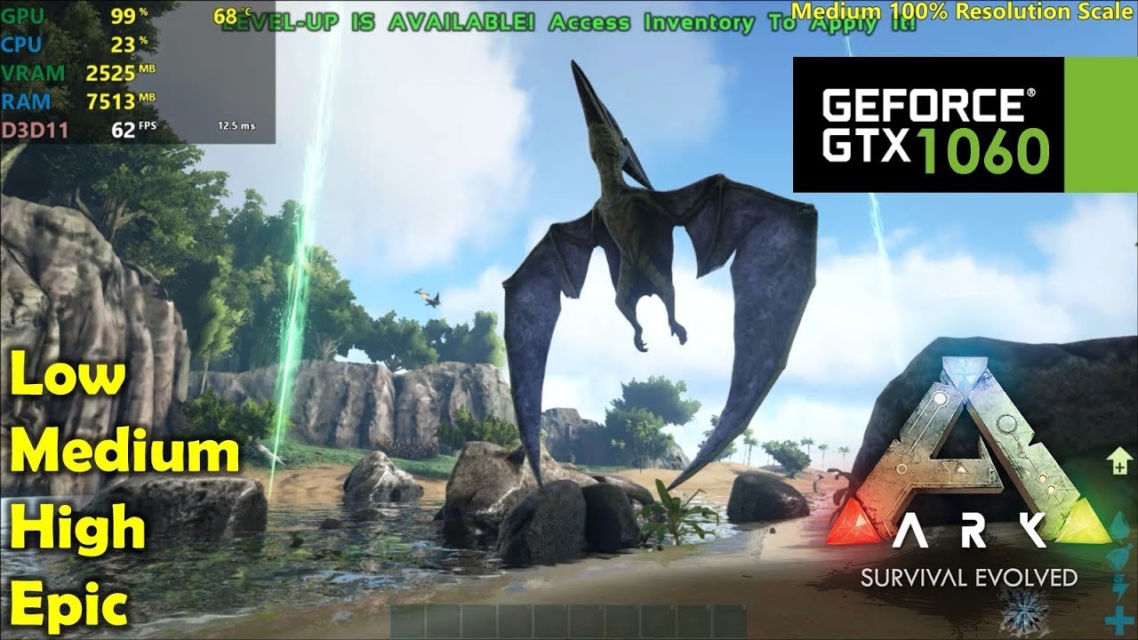 Gtx 1060 Ark Survival Evolved 1080p All Settings Youtube