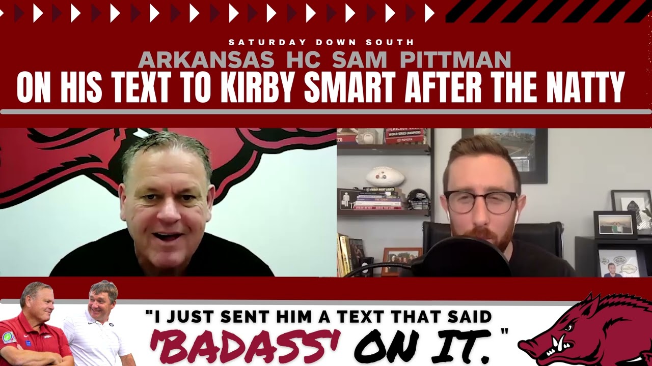 Arkansas Head Coach Sam Pittman had the perfect text for Kirby Smart after UGA's National Title Win