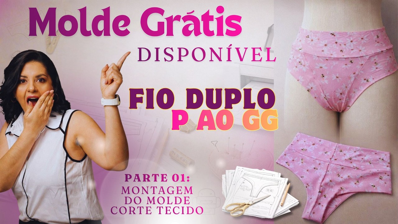 O Fio Dental Mais Fácil de Costurar (Molde Grátis) - Aula Corte
