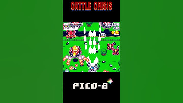 Pico 8 "CATTLE CRISIS" #pico8 #shmup  #retrogaming #fun #arcadegames