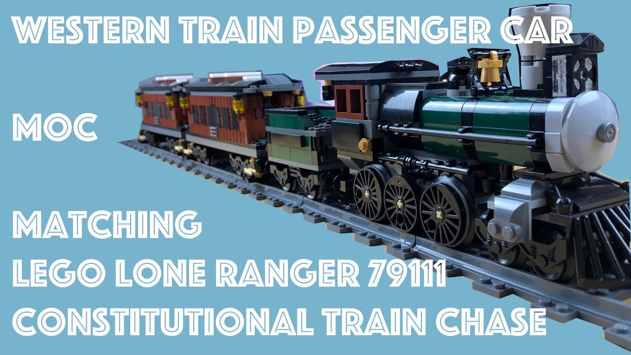 MOC Western Train Passenger Car - matching 79111 Lone Ranger Steamtrain Speed Build - YouTube