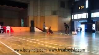 BOTY India 2012 Solo bboyhotshot Vs bboy nevermind Semi-Final -