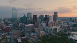 Downtown Dallas, Texas at Sunrise in 4k