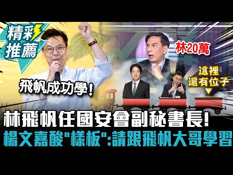 林飛帆任國安會副秘書長！ 楊文嘉酸「樣板」：請跟飛帆大哥學習【CNEWS】@TPP_Media