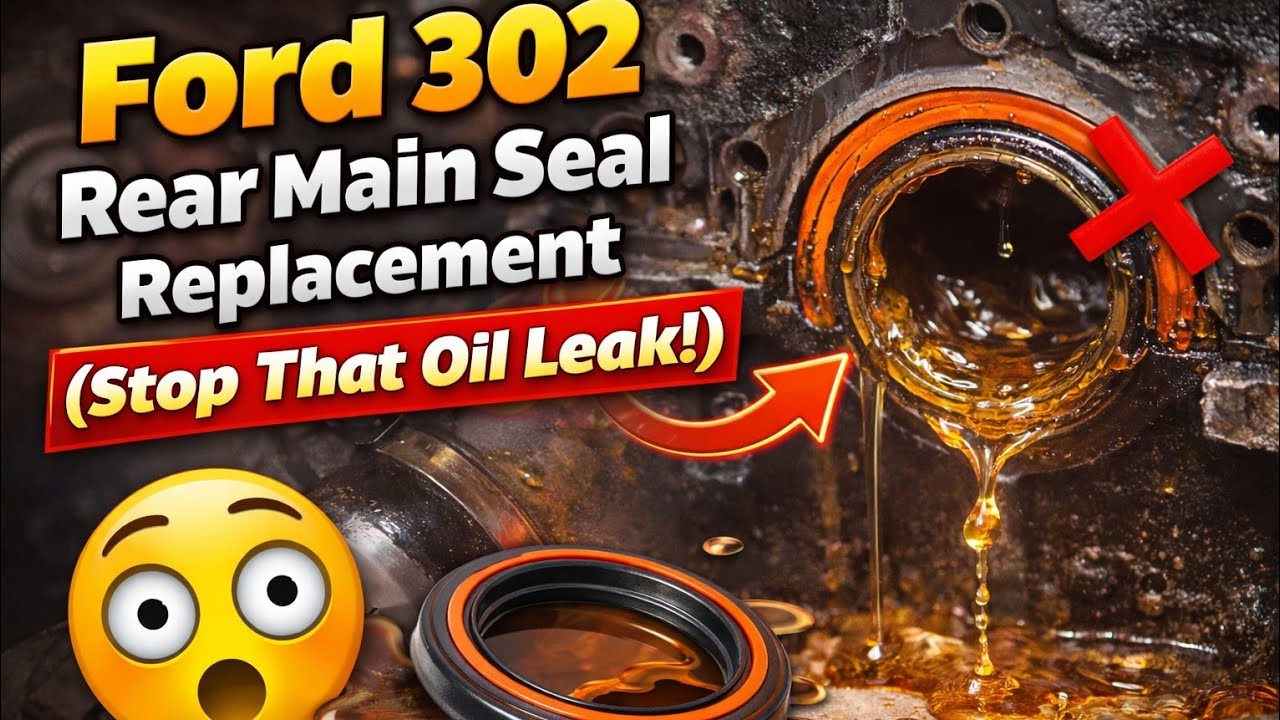 How to Replace Rear Main Seal Ford 302. Hot Rod Granny Update. YouTube
