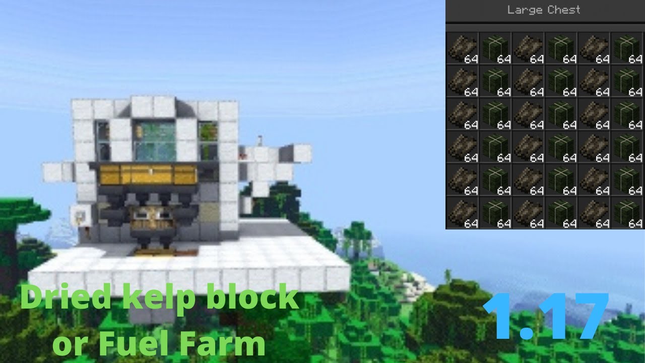 How to make 1.17 Dried Kelp Block Farm or Fuel Farm Mcpe and Bone Meal ...