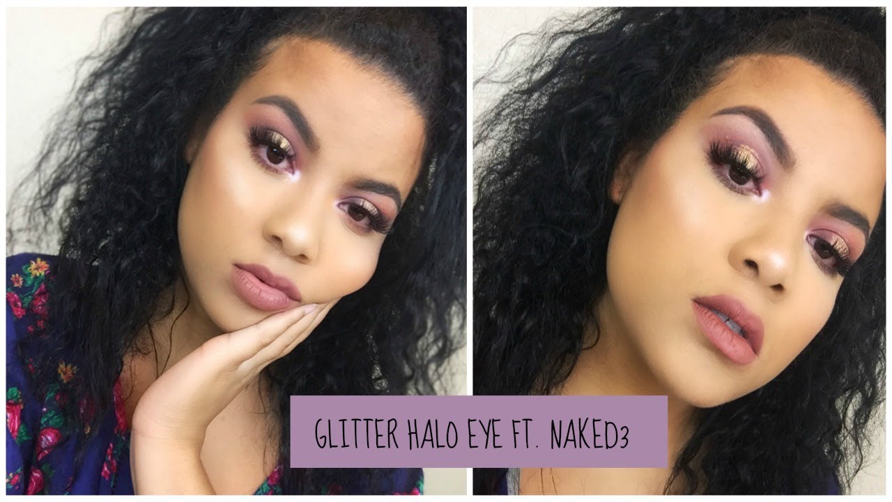 SIMPLE GLITTER HALO EYE ft. NAKED3 | BOMBSHELL COSMETICA LASHES