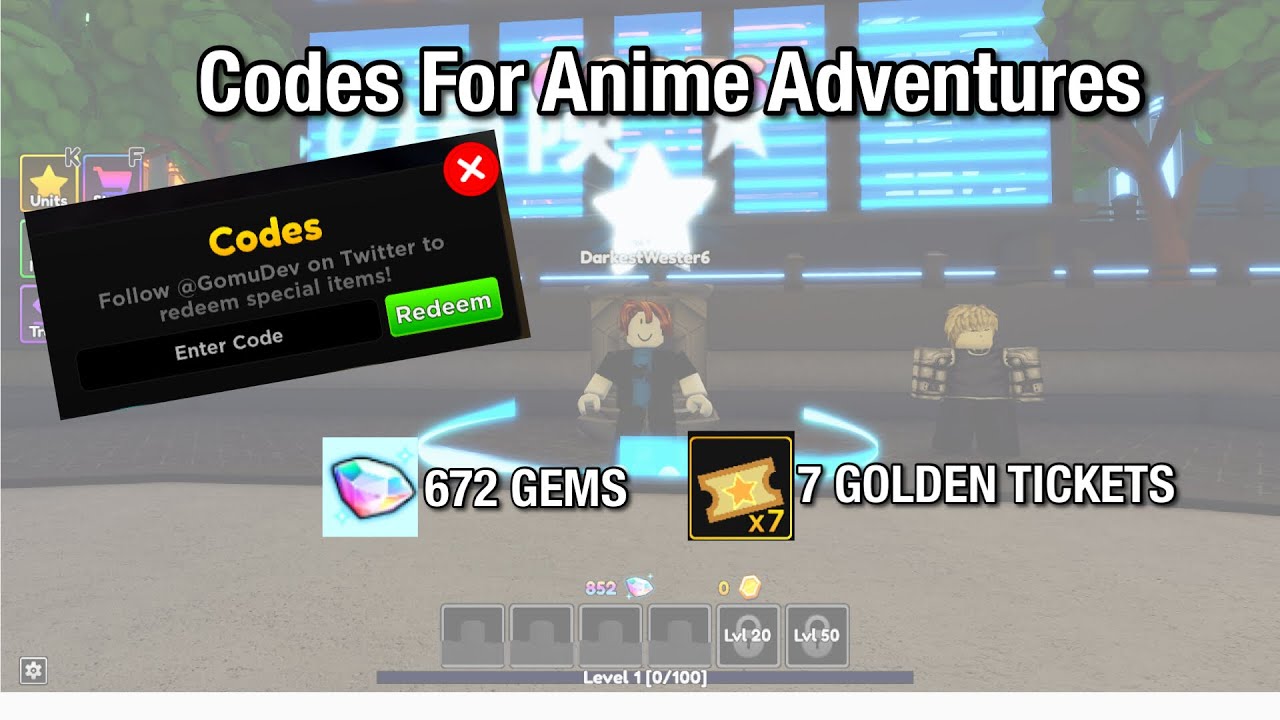 Codes For Anime Adventures |AA| (Roblox) - YouTube