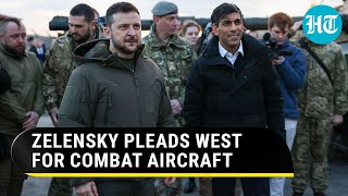 Rishi Sunak welcomes Zelensky in 'Modi Style'; Ukraine President demands fighter jets | Watch