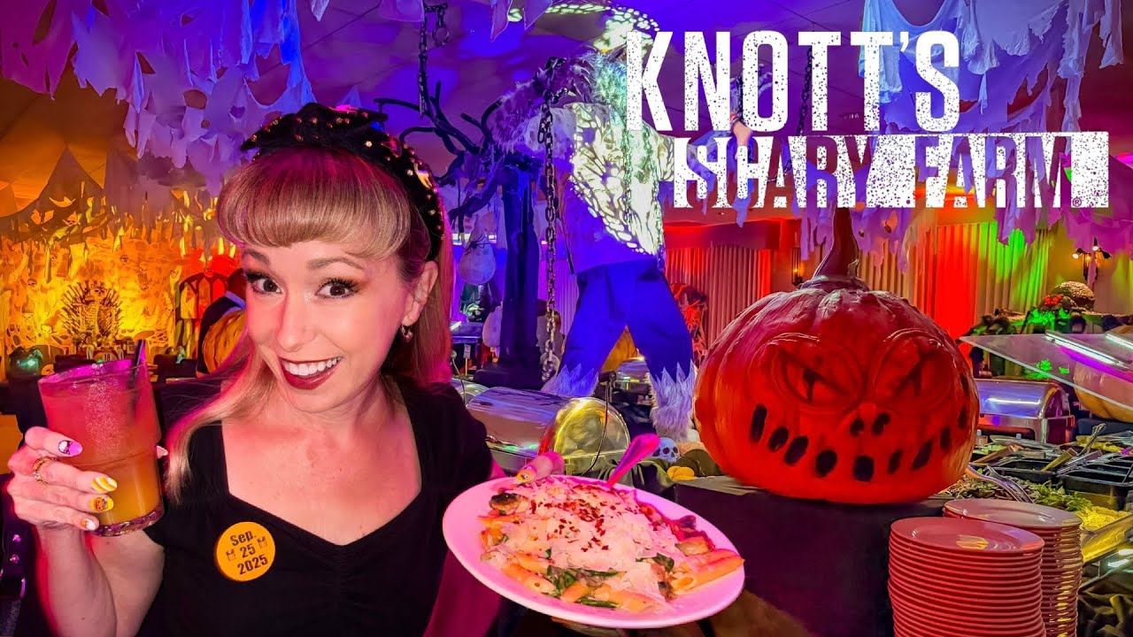 Ужин перед остановкой в ​​отеле Knott’s | Этот шведский стол — словно мини-призрак!