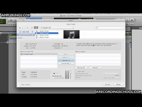 ProTools 10 DVDs Lessons: CD Audio Import