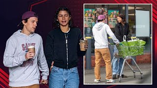 Spider-Man" Stars Tom Holland and Zendaya Enjoy Domestic Outing at London's Waitrose