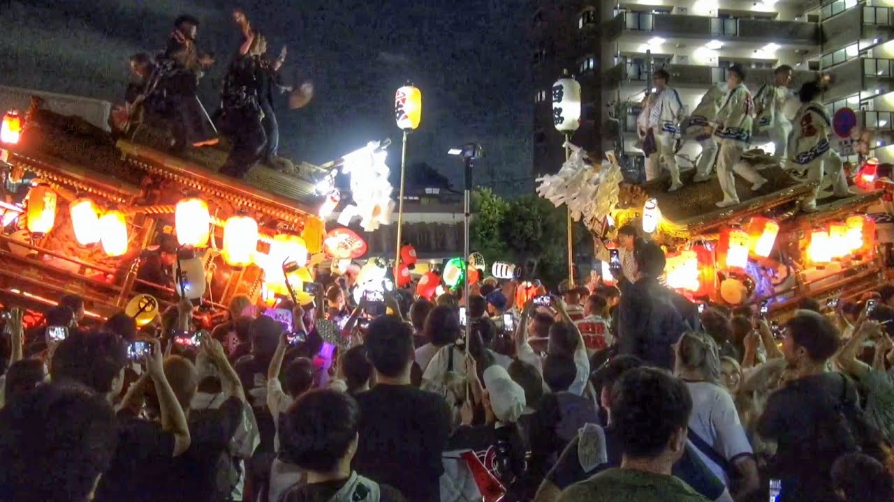 平野郷 夏祭り 2026【泥堂町·西脇組】合同曳行 宮入り前 南港通り 杭全