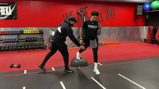 BOSU Ball: Rear Foot Elevated Eccentric Split Squat