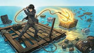 Infinite Upgrades From One Hook! Building the Strongest Survival Raft Ever - Manhwa recap
