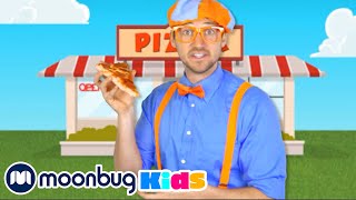 Pizza Song - Sing With Blippi | Sing Along Songs For Kids | Blippi | Moonbug Kids